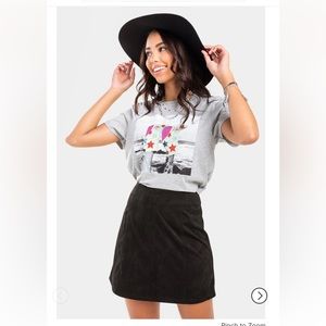 Julianne Faux Suede Mini Skirt